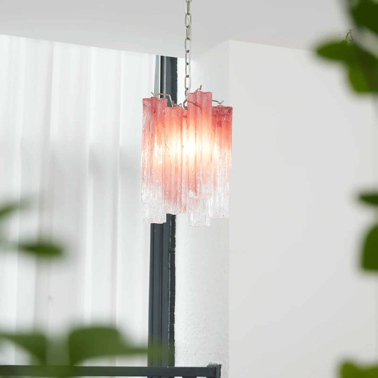 Lioroella Chandelier Pink Gradient Murano Glass