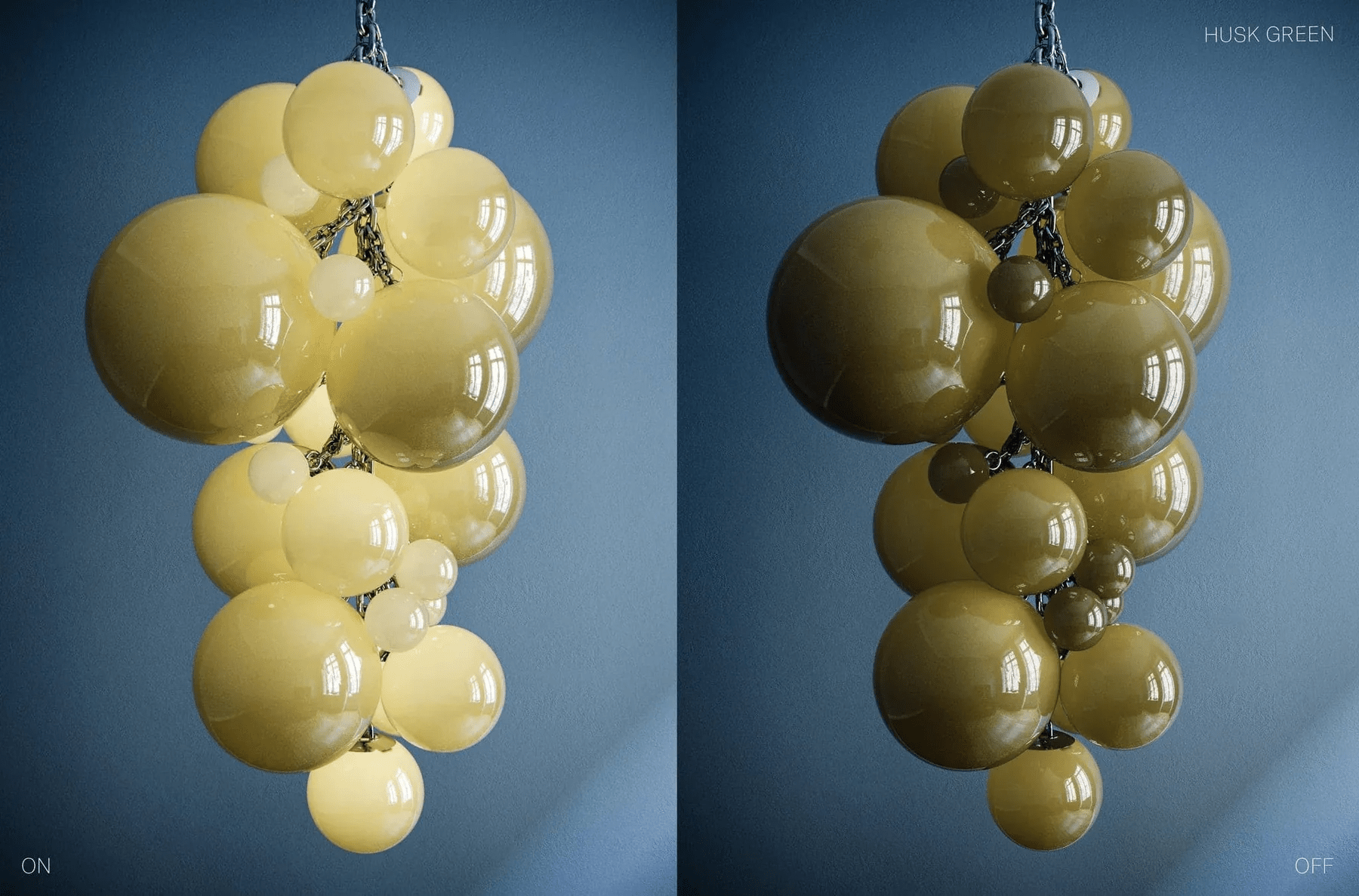 Blixo Chandelier Murano Glass Grape Cluster Art Deco