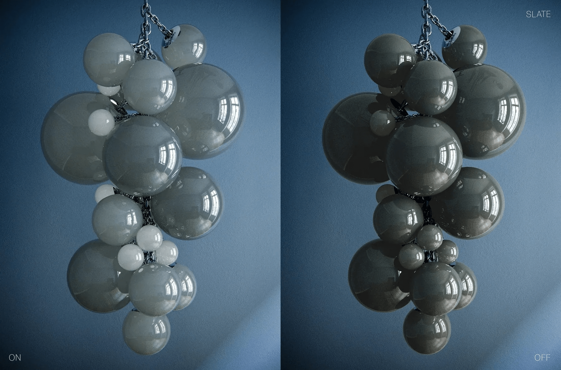 Blixo Chandelier Murano Glass Grape Cluster Art Deco