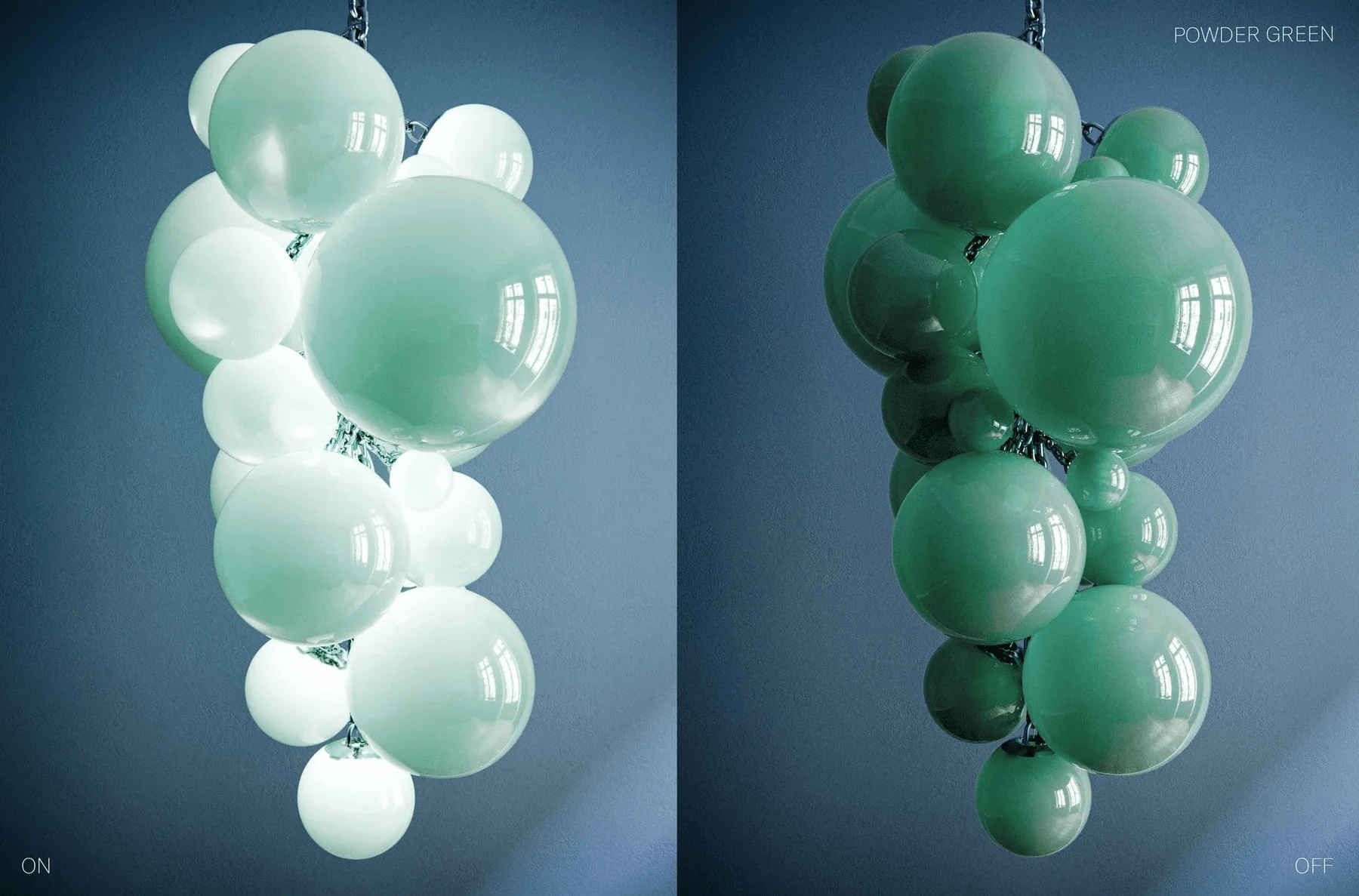 Blixo Chandelier Murano Glass Grape Cluster Art Deco