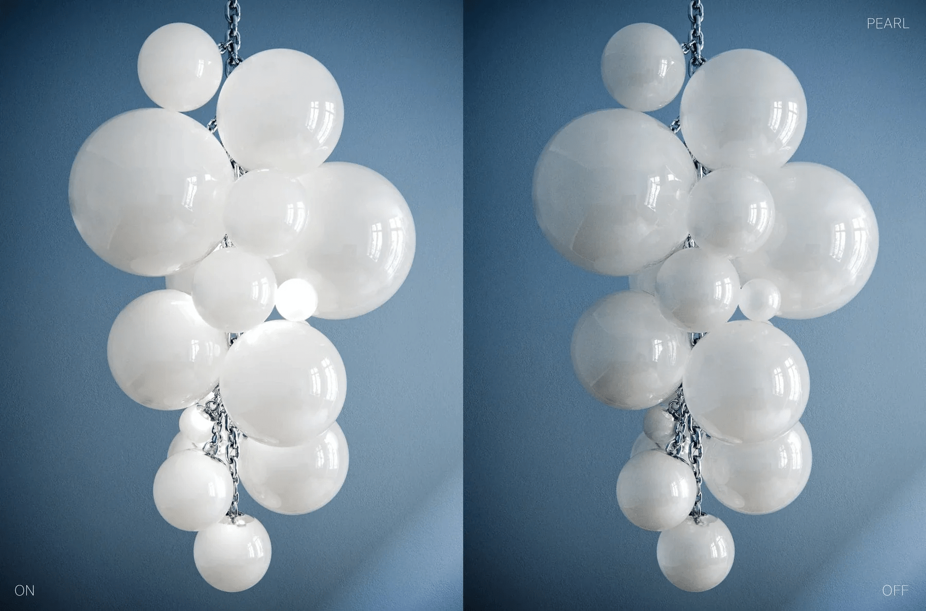 Blixo Chandelier Murano Glass Grape Cluster Art Deco