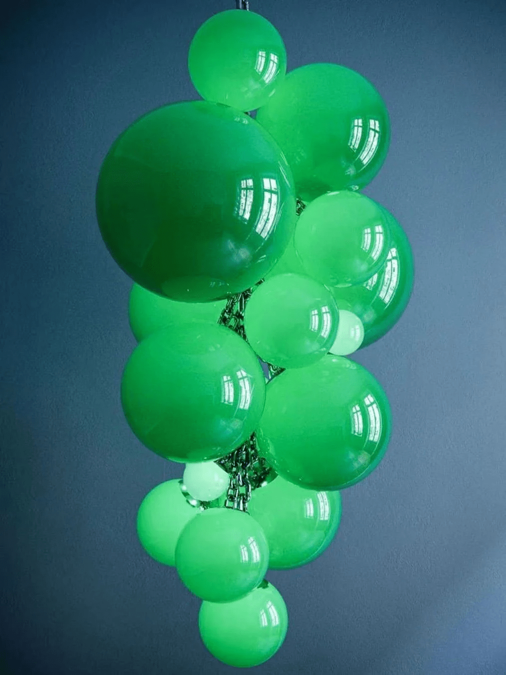 Blixo Chandelier Murano Glass Grape Cluster Art Deco
