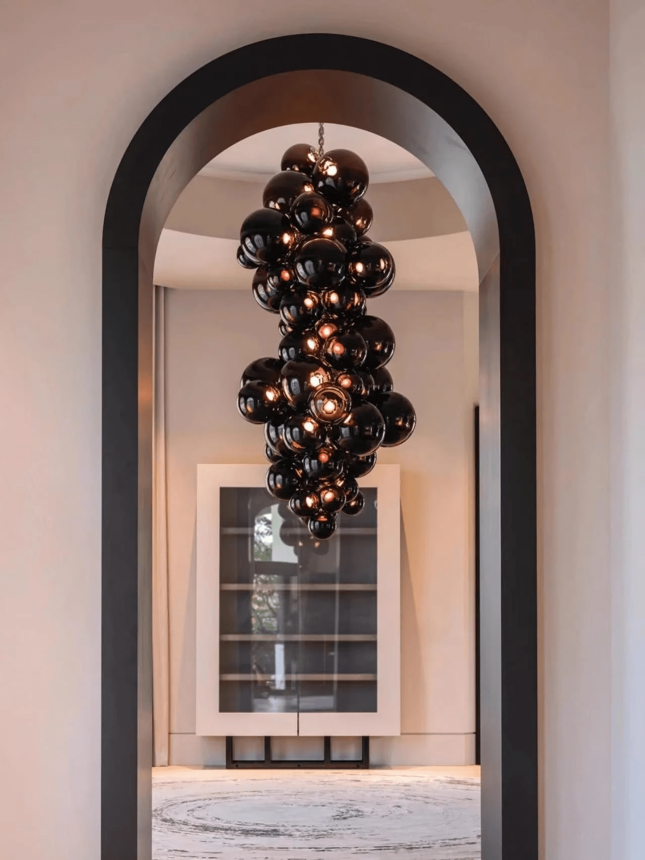 Blixo Chandelier Murano Glass Grape Cluster Art Deco