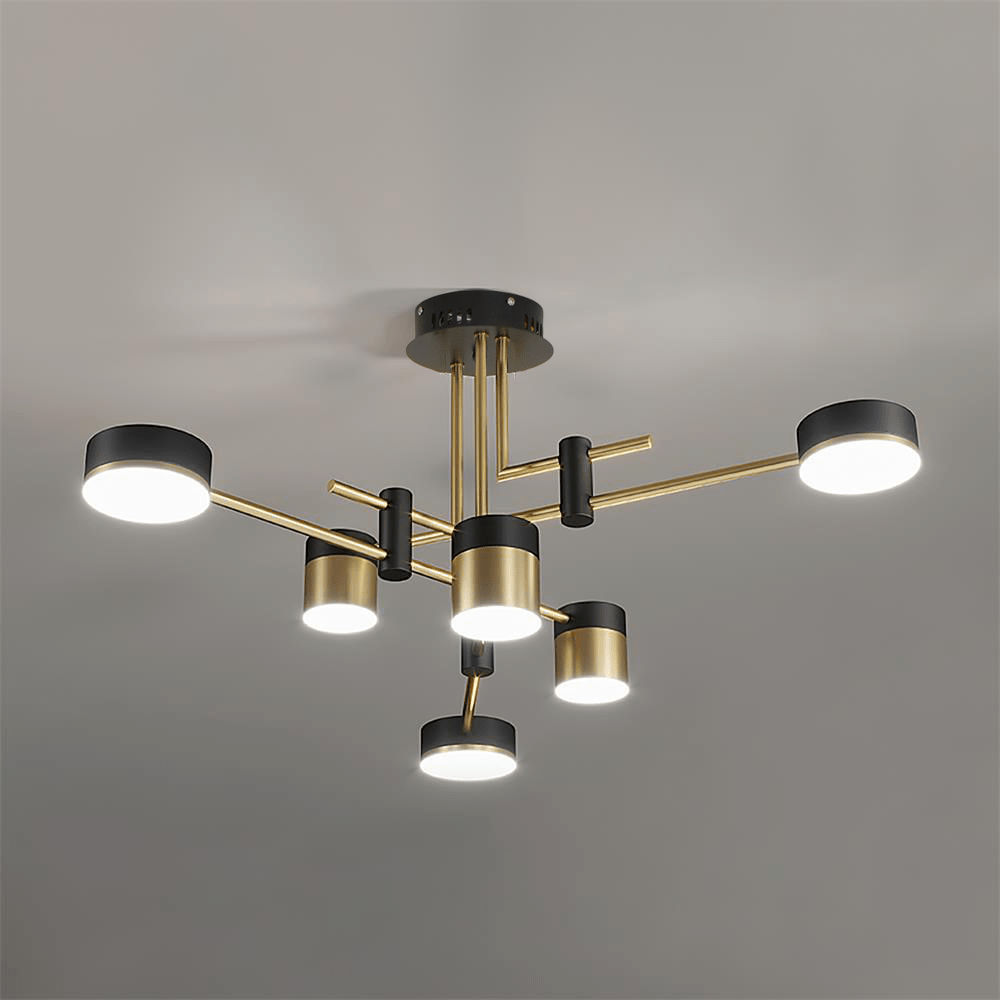 Oriaella Chandelier Black Gold Spider Arms