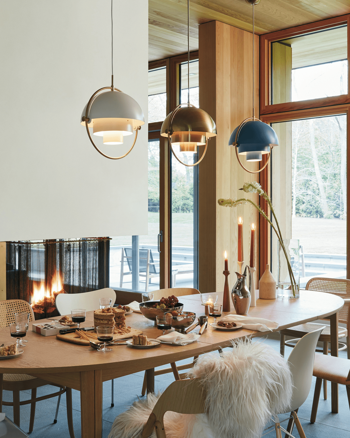 Miruaine Pendant Lamp Deformed Ball Golden