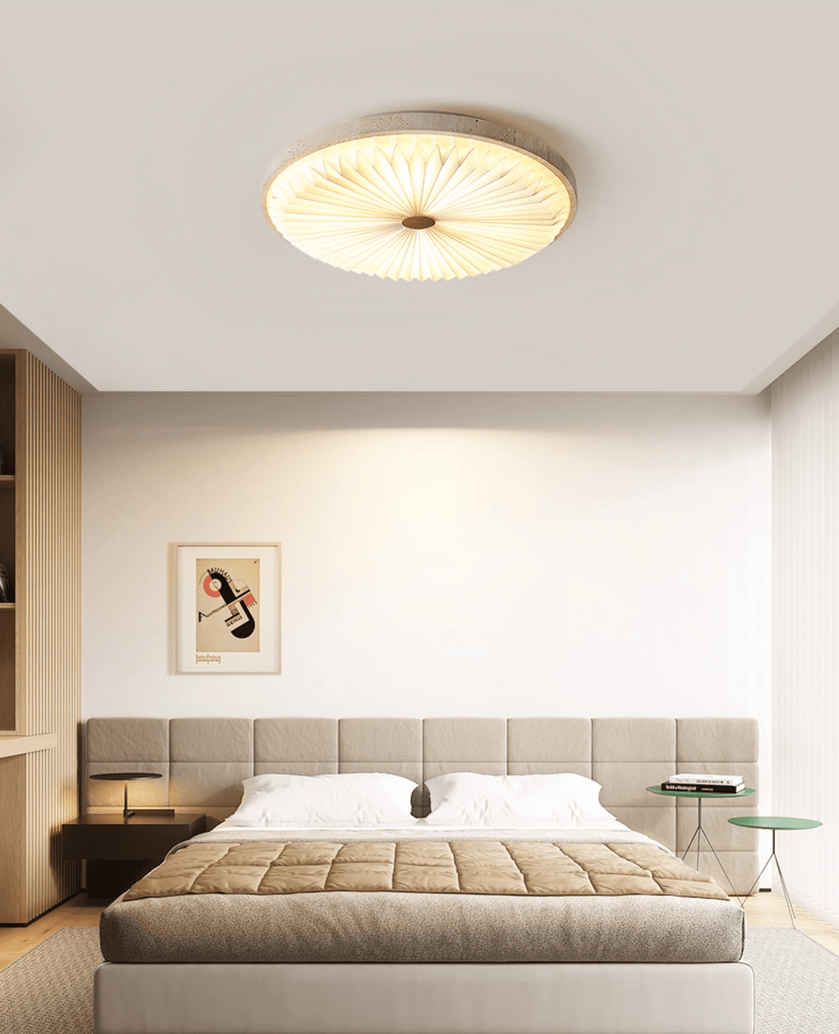 Ciloraris Textured Travertine Ceiling Light