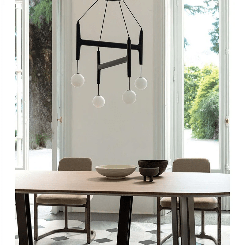 Xylocube Geometric Wood Globe Pendant Light - Neutral Decor
