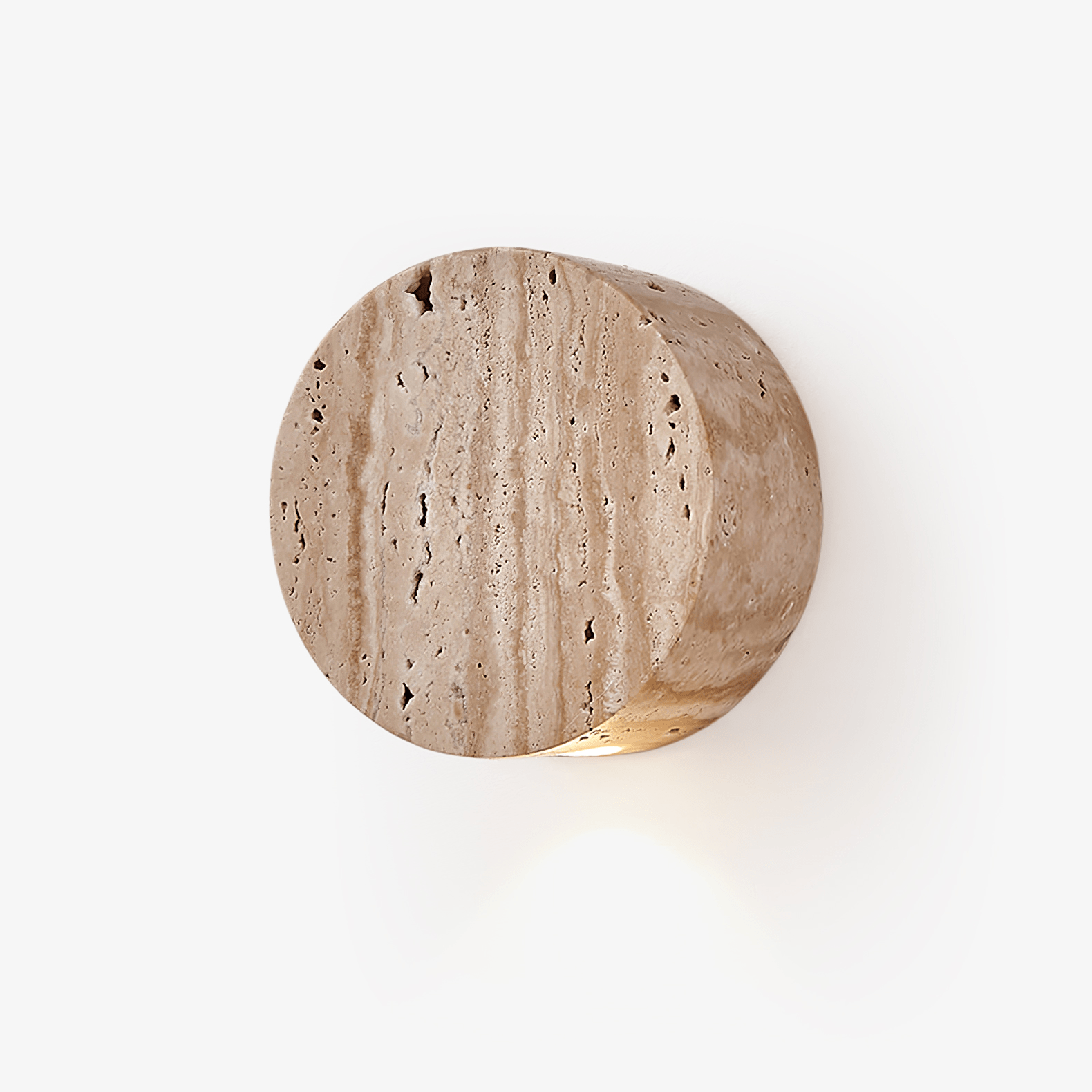 Caelan Minimalist Travertine Wall Lamp