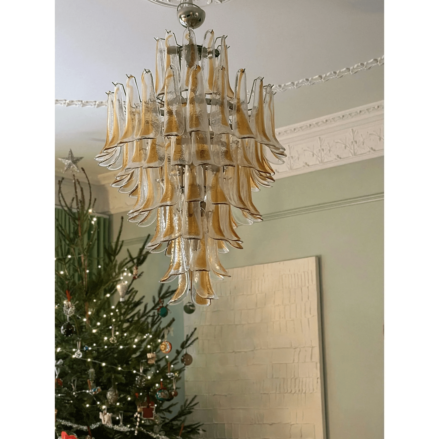 Orlian Glass Petals Pendant Lamp