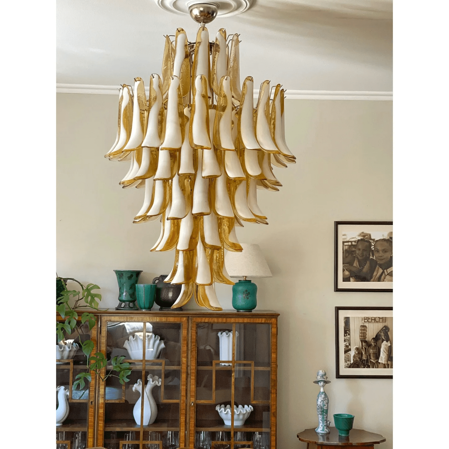 Orlian Glass Petals Pendant Lamp