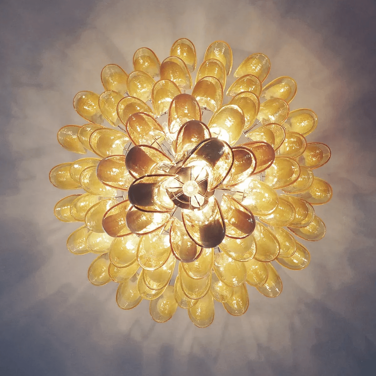 Orlian Glass Petals Pendant Lamp