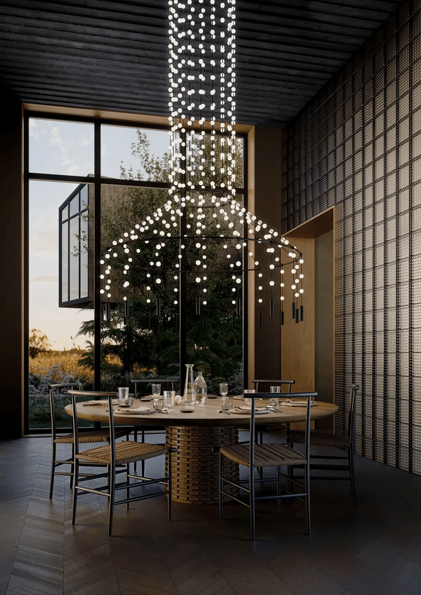 Constellation Matrix Cascade Chandelier