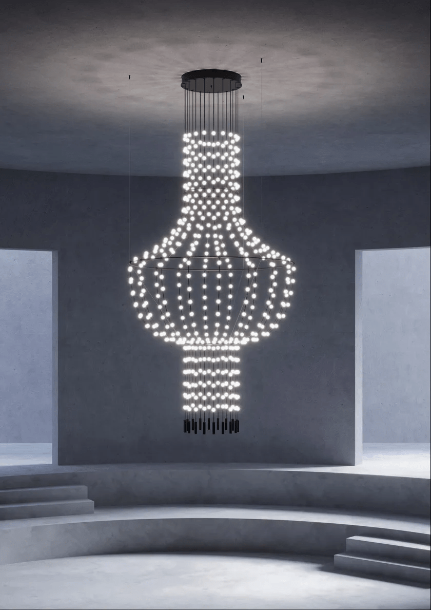 Constellation Matrix Cascade Chandelier