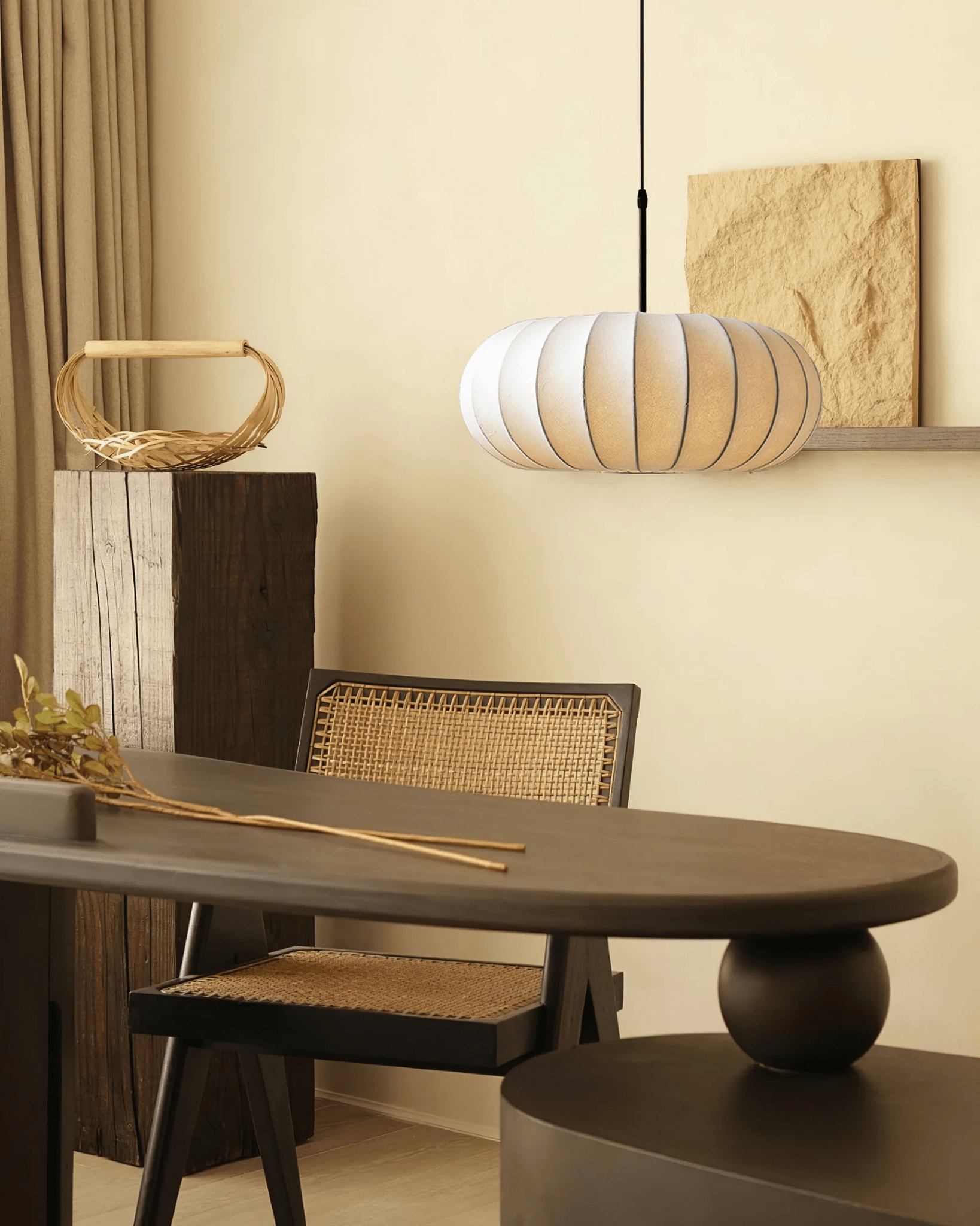 Caedwyn Lantern Silk Pendant Lamp