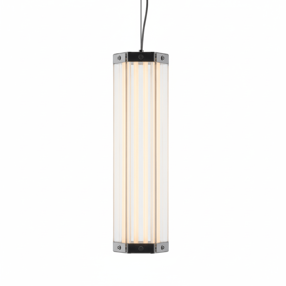 Hexagonal Glass Pendant Lamp