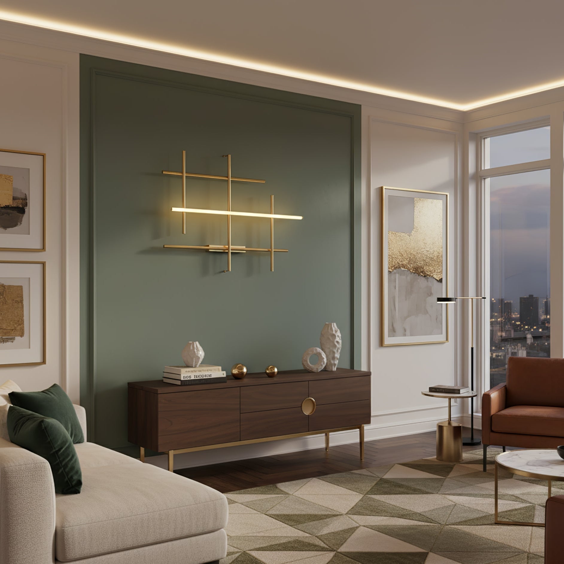 Geometric Linear Wall Lamp