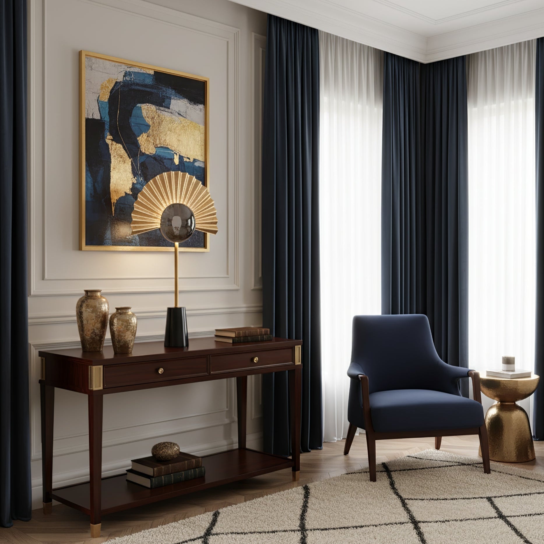 Virelune Gilded Fan Table Lamp