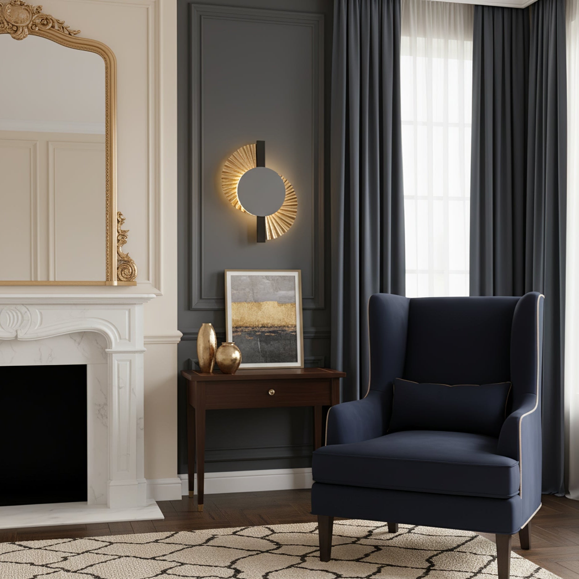 Arbordale Gilded Fan Wall Lamp