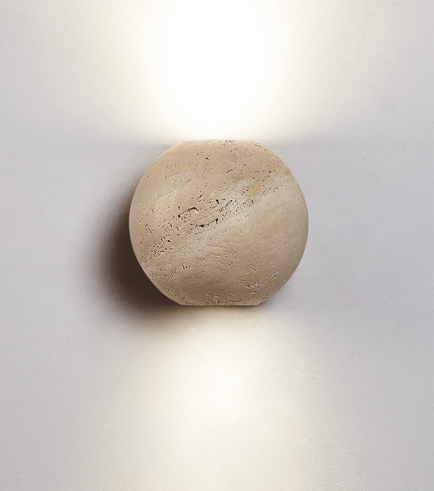 Travian Travertine Globe Wall Sconce