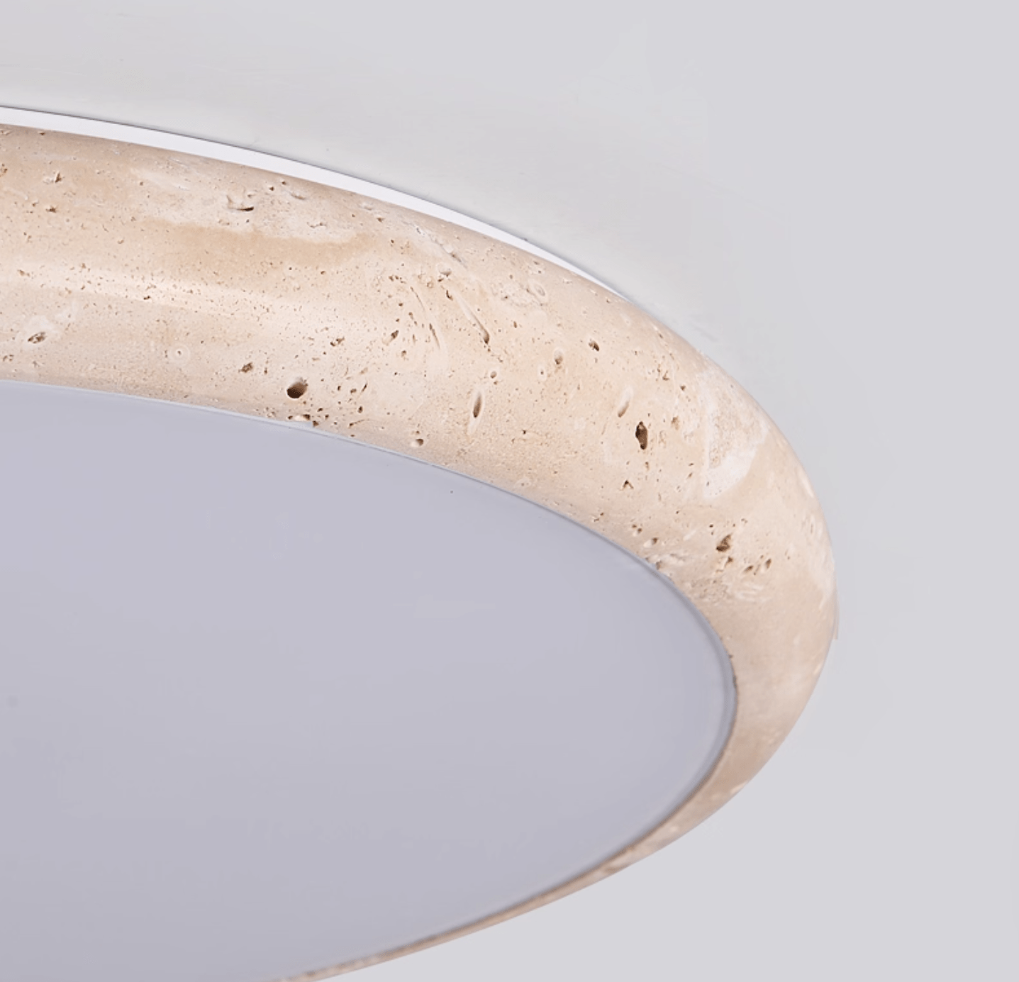 Taveria Travertine Halo Ceiling Light