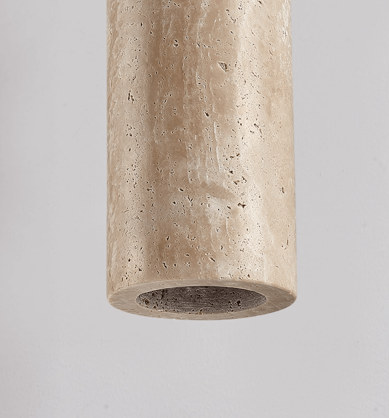 Ashton Travertine Cylinder Disc Pendant Light