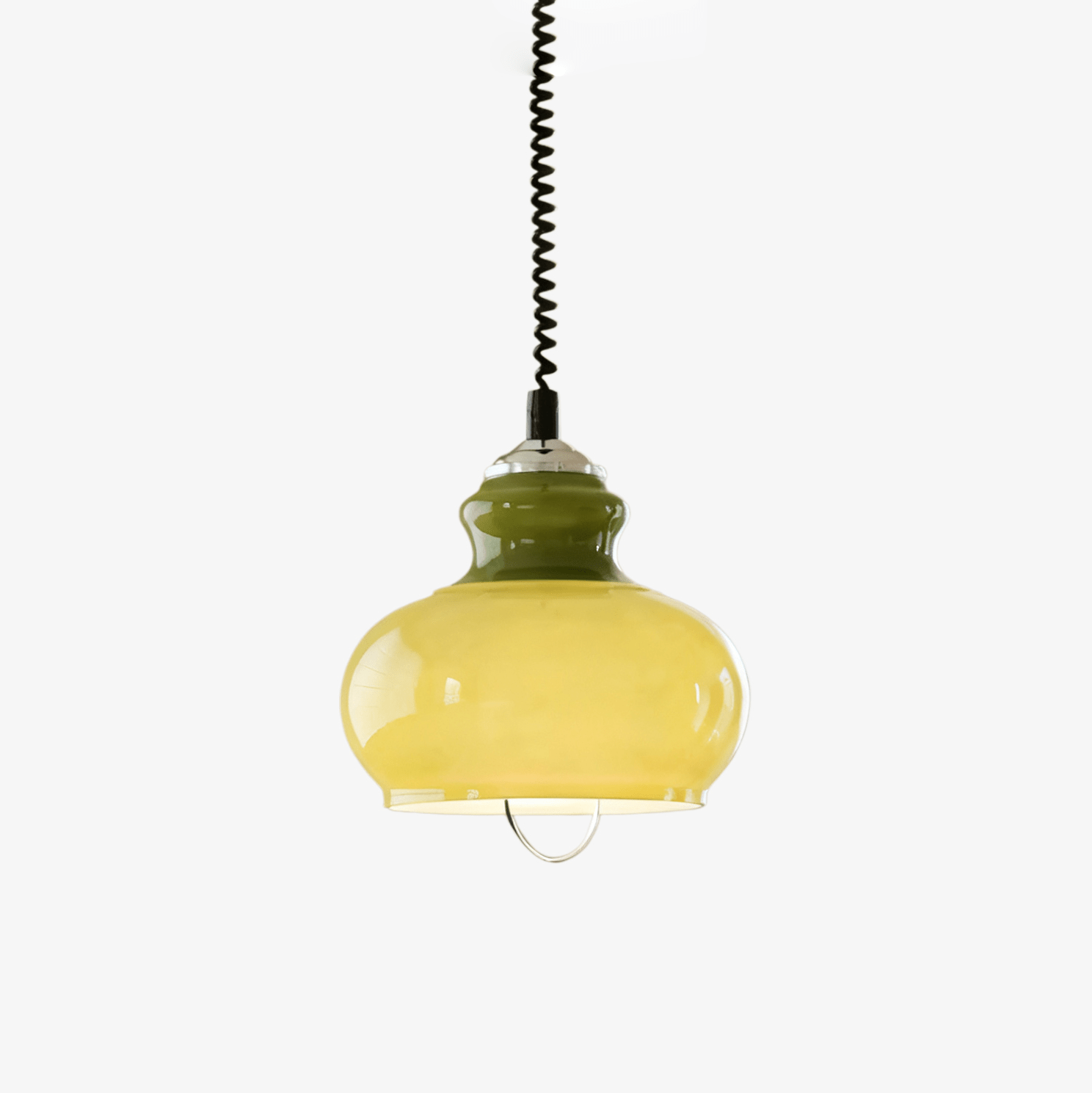 Amber Coil Glass Pendant Light