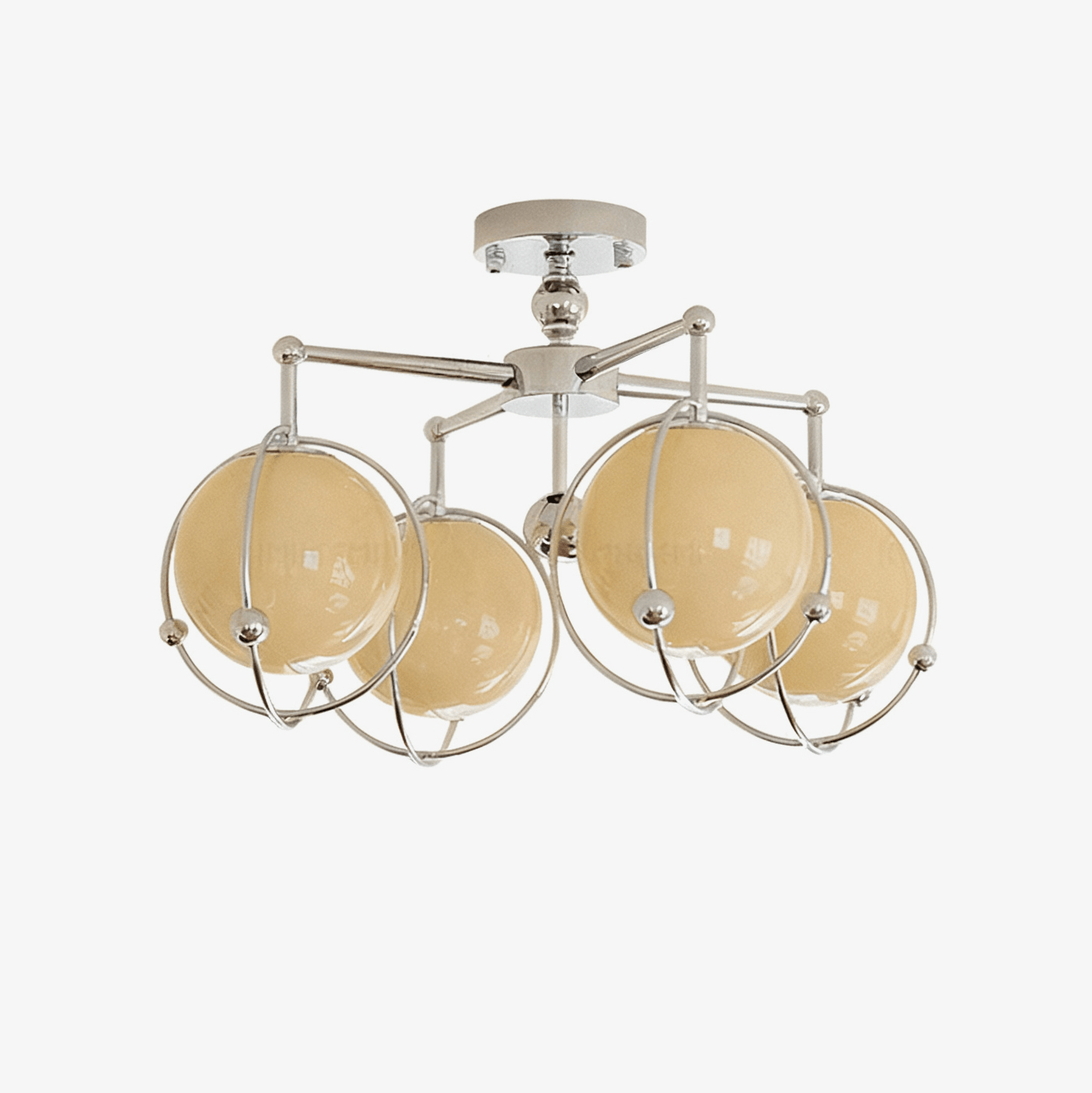 Noririella Orb Cage Semi Ceiling Lamp