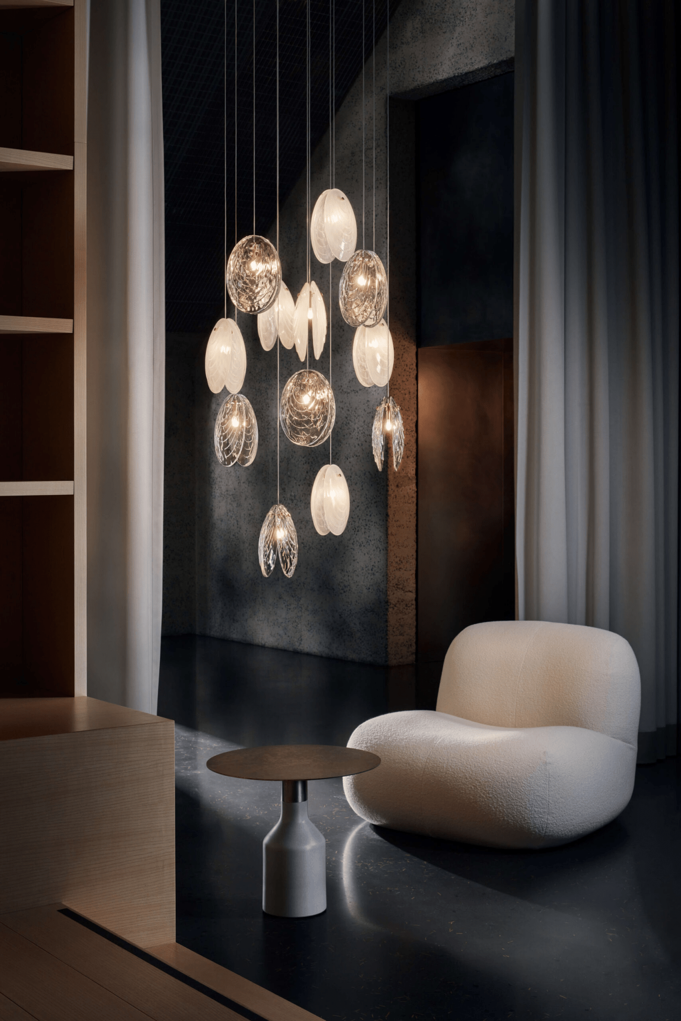 Thalassic Shell Architectural Cluster Chandelier