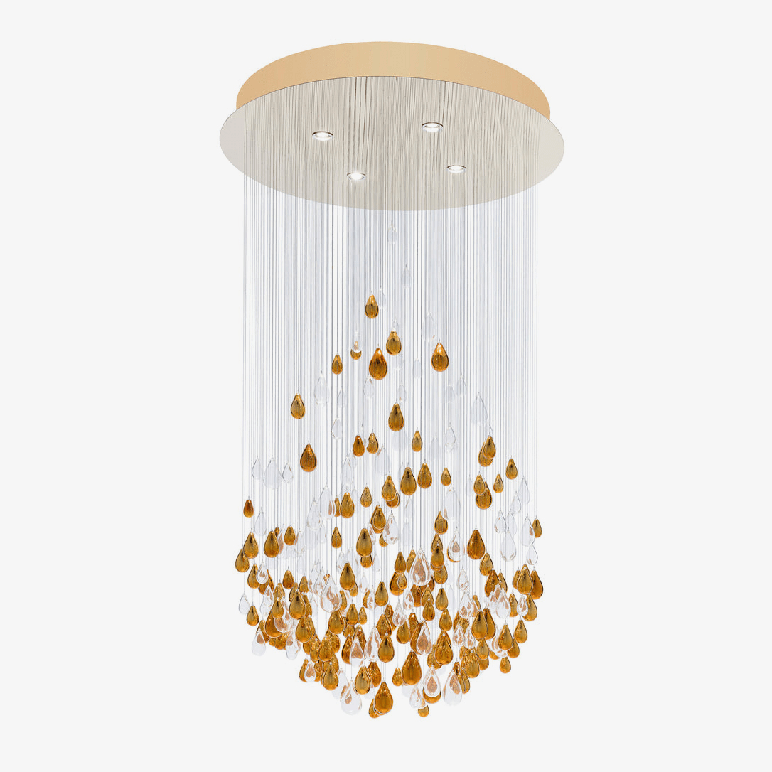 Droplets Cascading Chandelier