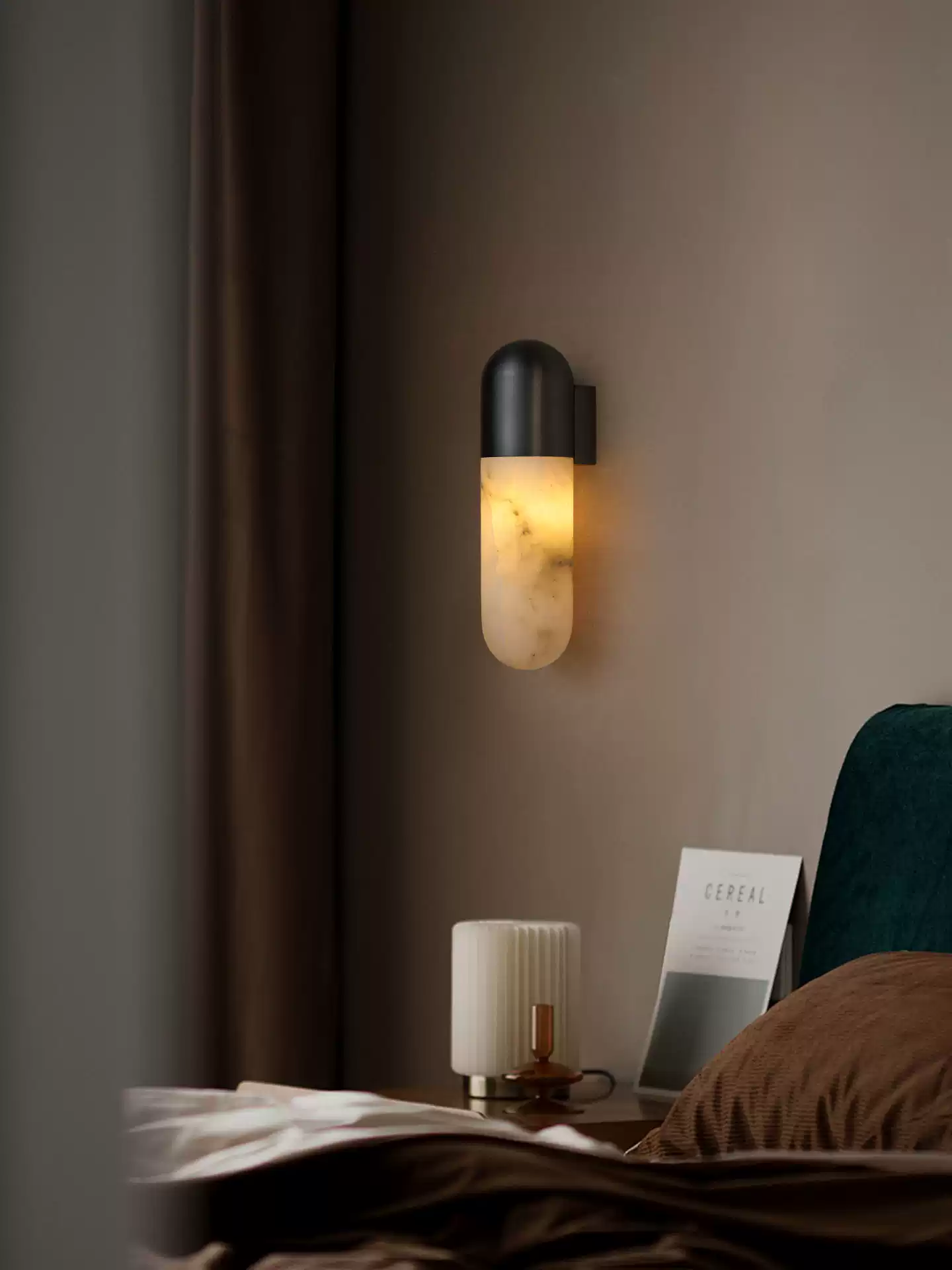 Lucan Capsule Alabaster Sconce