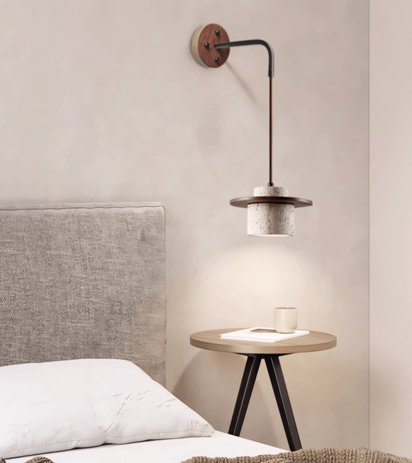 Neririse Cylindrical Stone Sconce