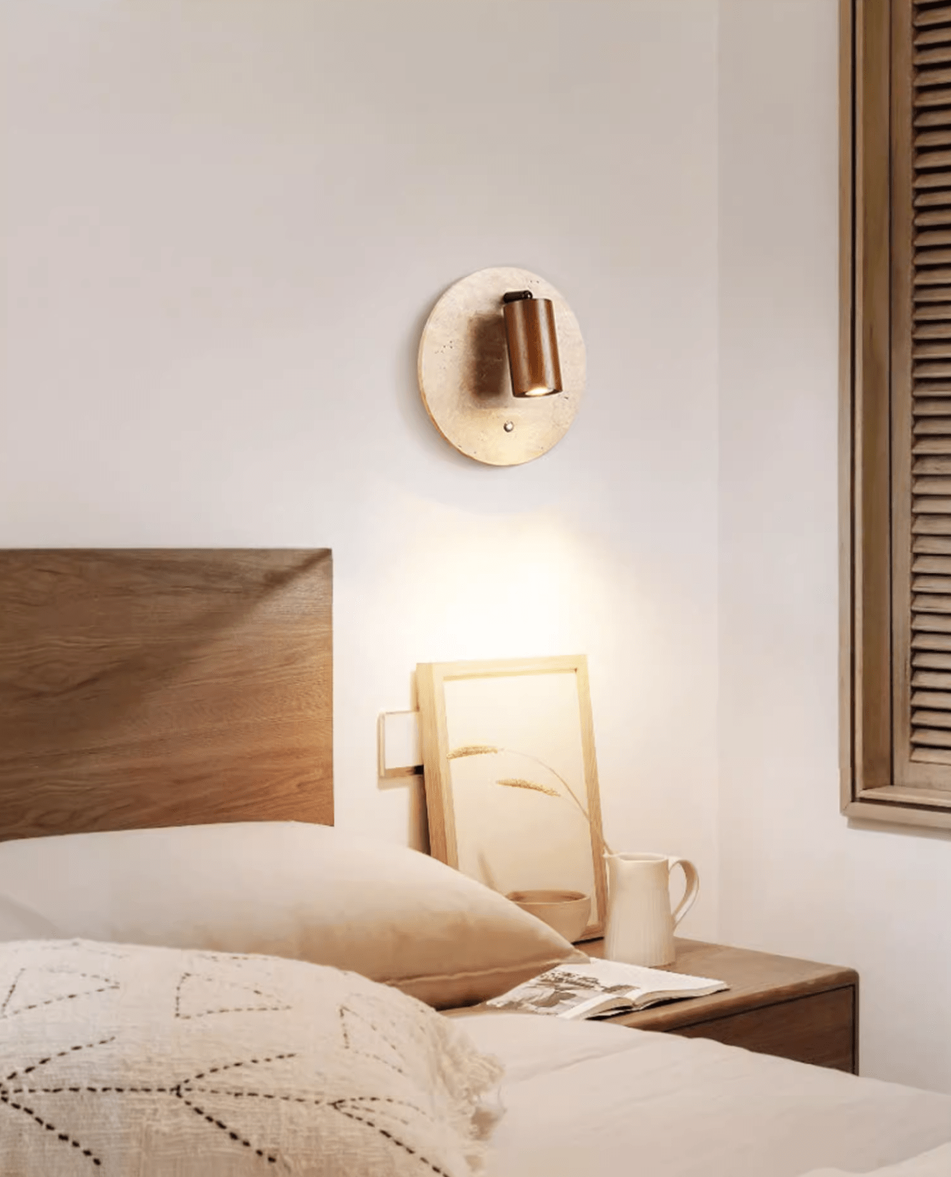 Vantorel Travertine Spot Wall Sconce