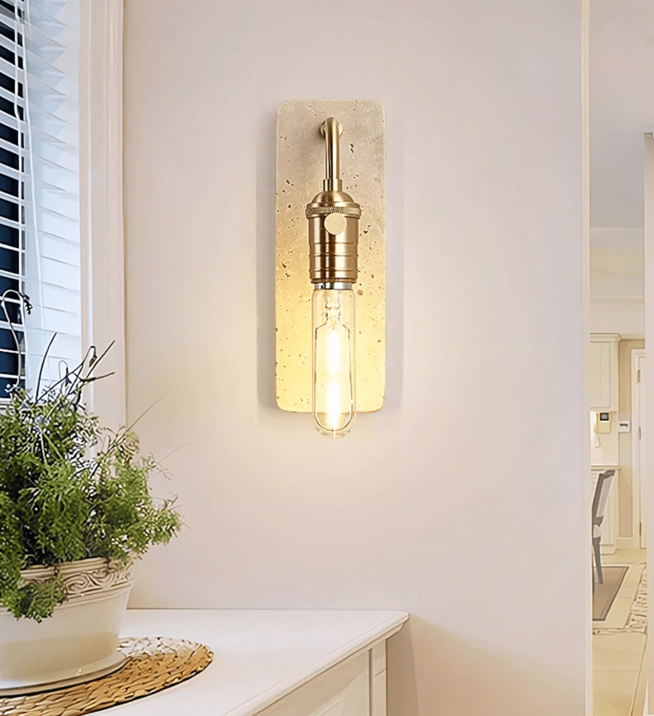Alistair Industrial Stone Sconce