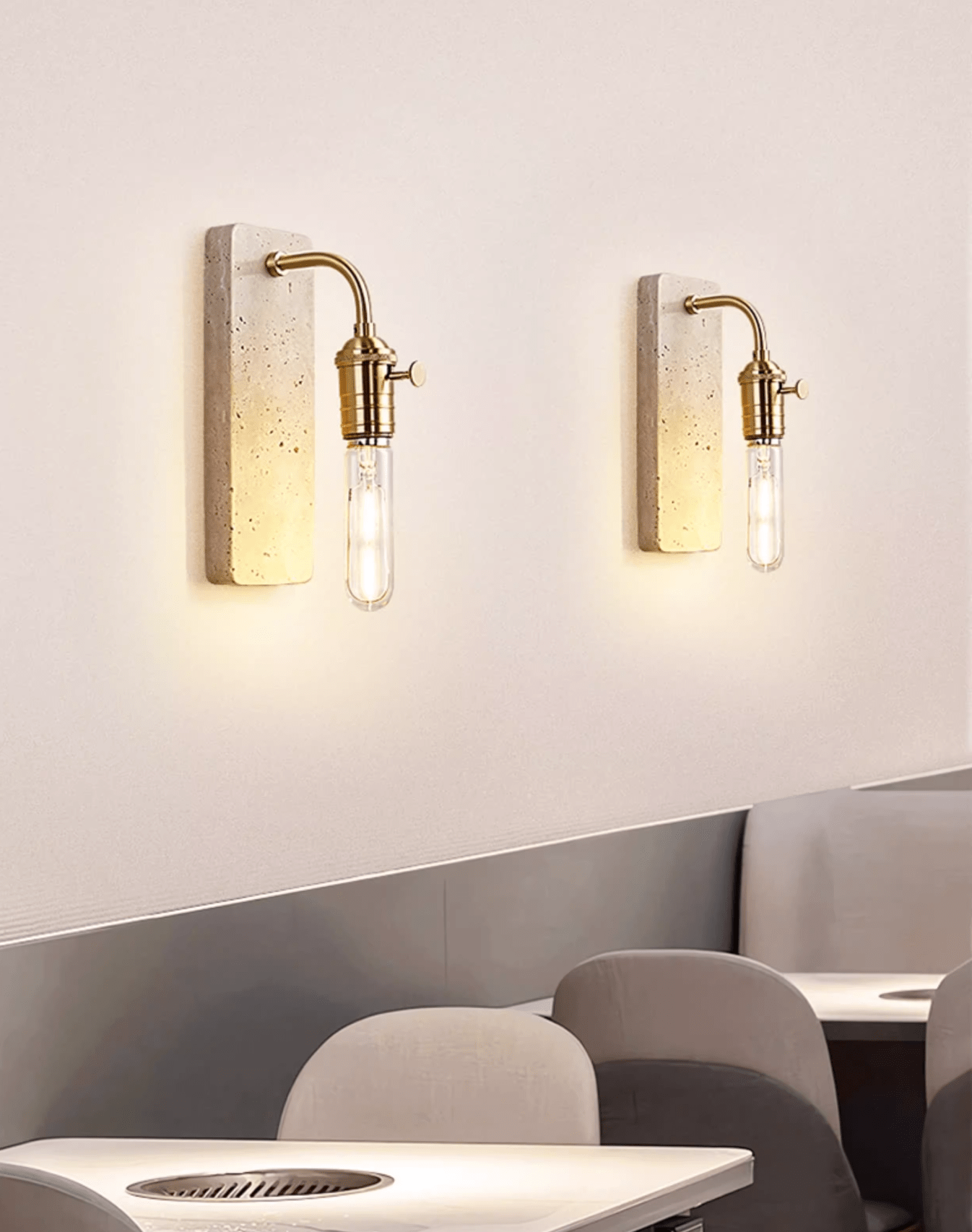 Alistair Industrial Stone Sconce