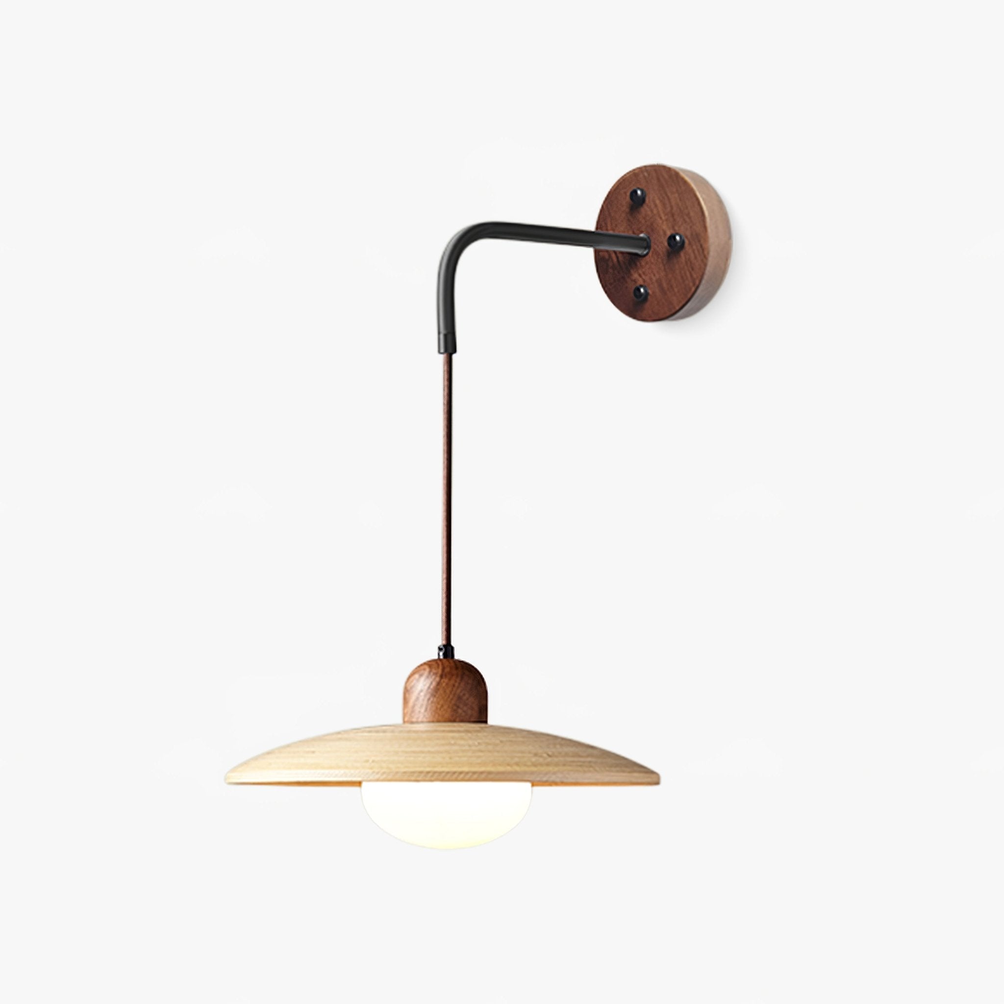 Sylaaria Wooden Saucer Wall Sconce