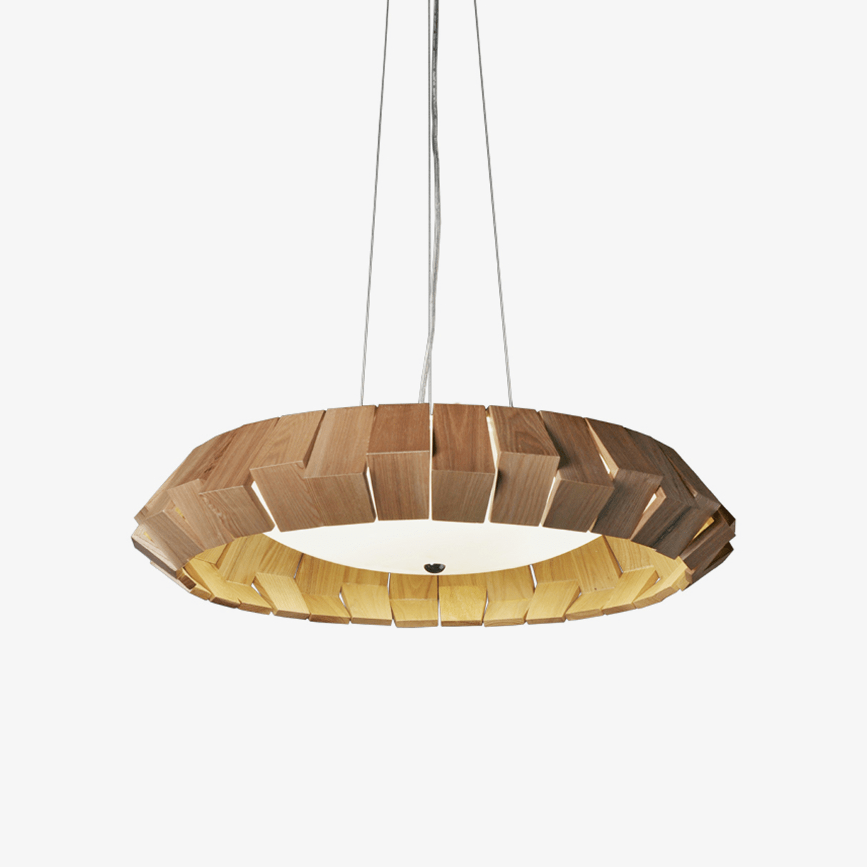 Viresto Wooden Patchwork Ring Chandelier