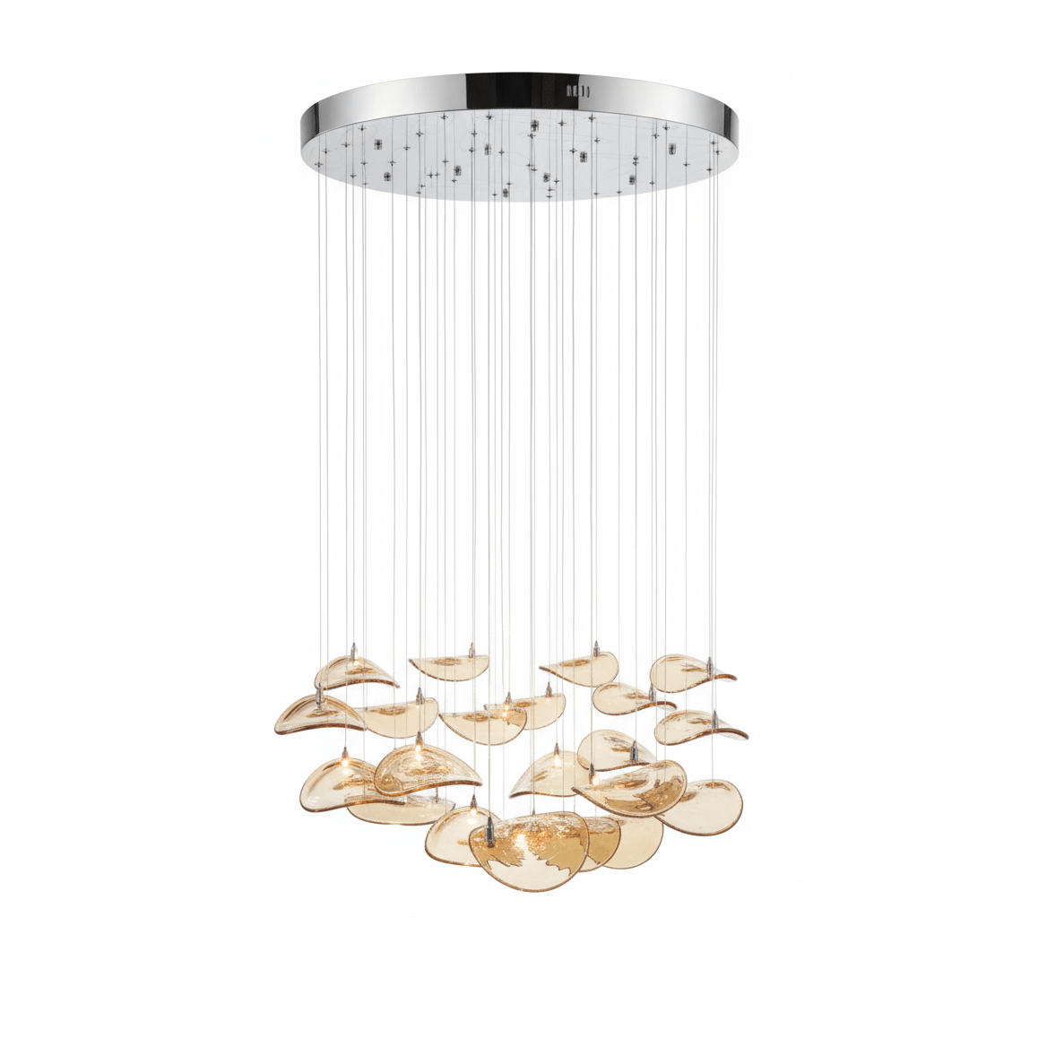 Orinthal Wave Floating Leaf Chandelier