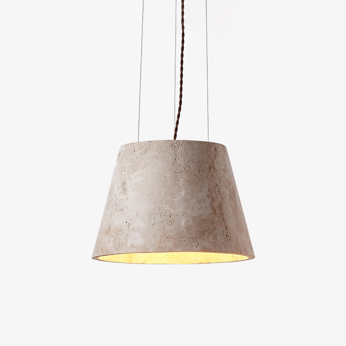 Briven Travertine Cone Pendant Lamp