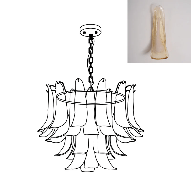 Glyra Amber Bloom Chandelier