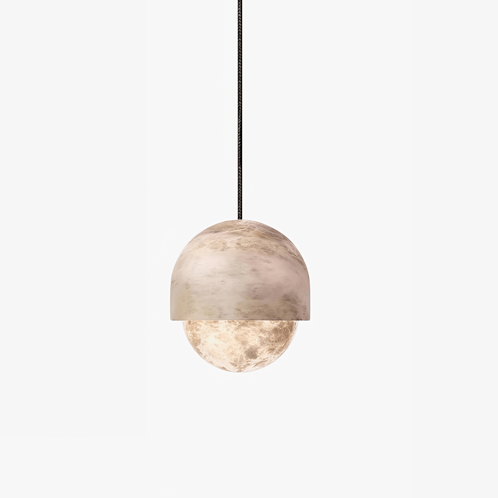 Valcien Lunar Dome Alabaster Pendant Light