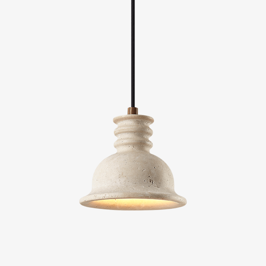 Tavuenne Travertine Sculptural Pendant Light