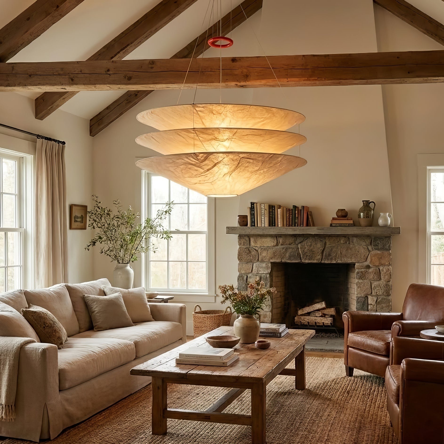 Kazu Cone Silk Pendant Lamp