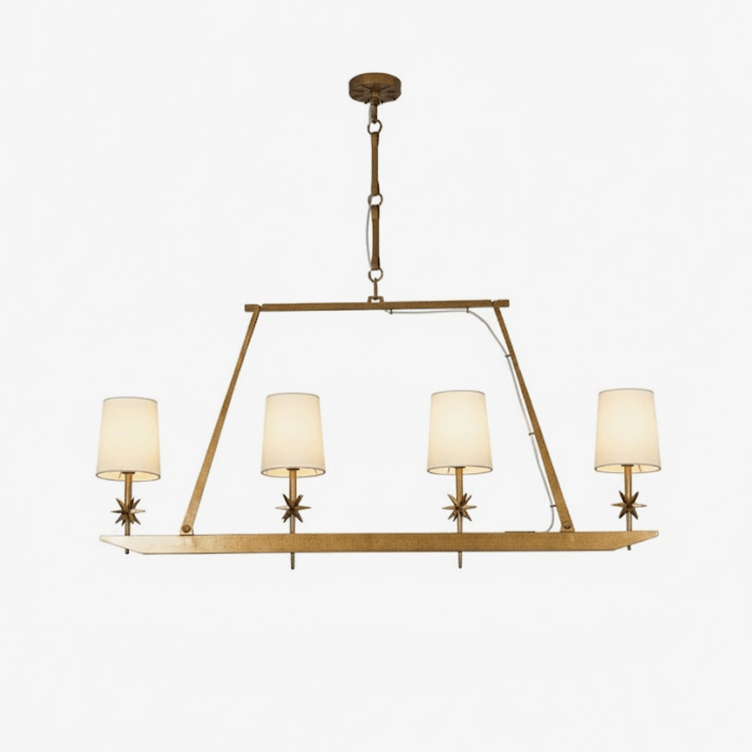 Lynve Brass Elegant Stellar Linear Chandelier
