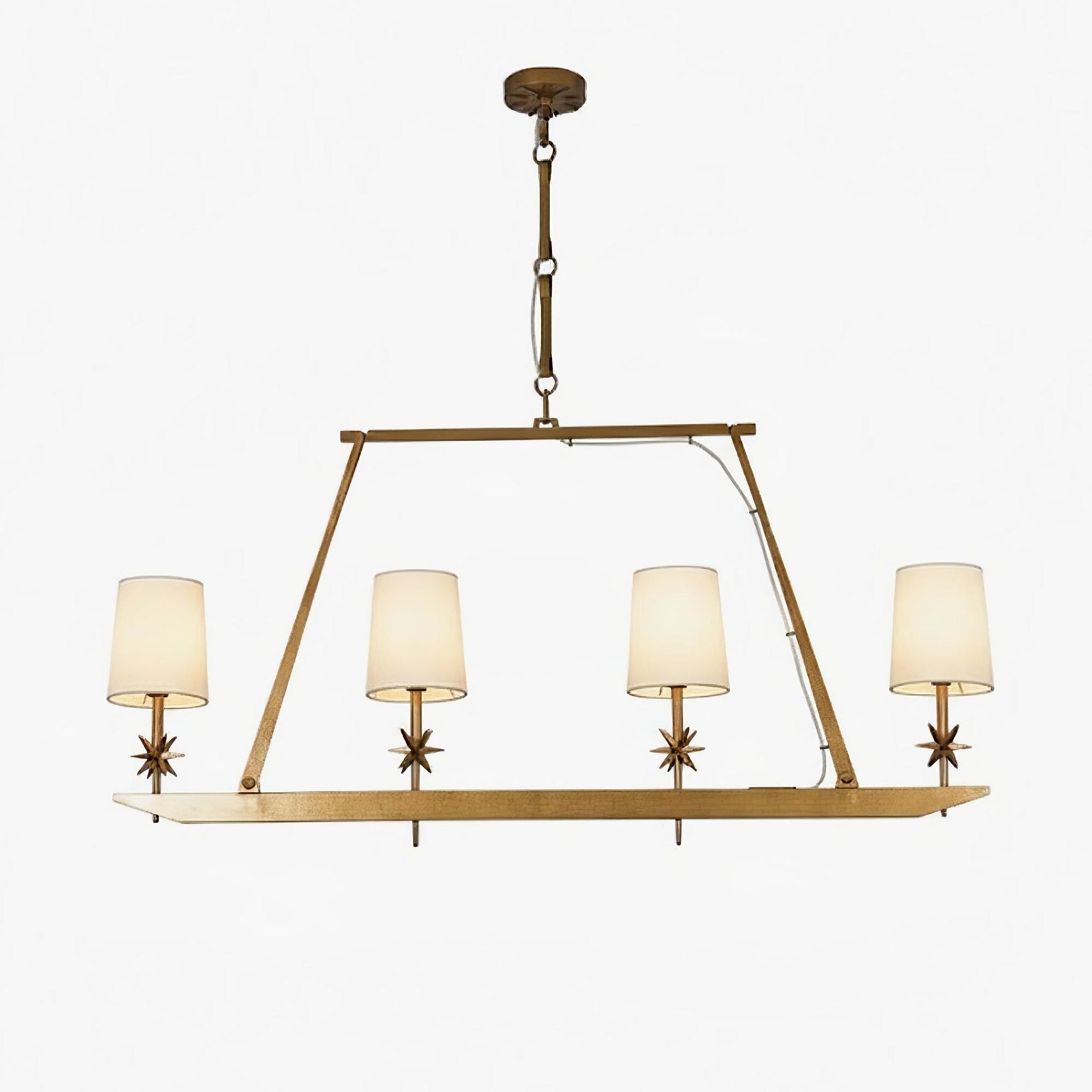Lynve Brass Elegant Stellar Linear Chandelier