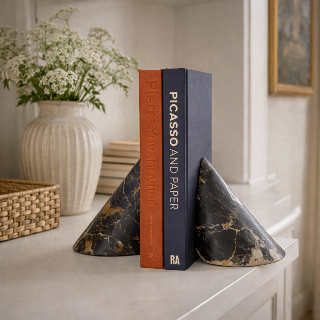 Bastion Sculpted Marble Bookends
