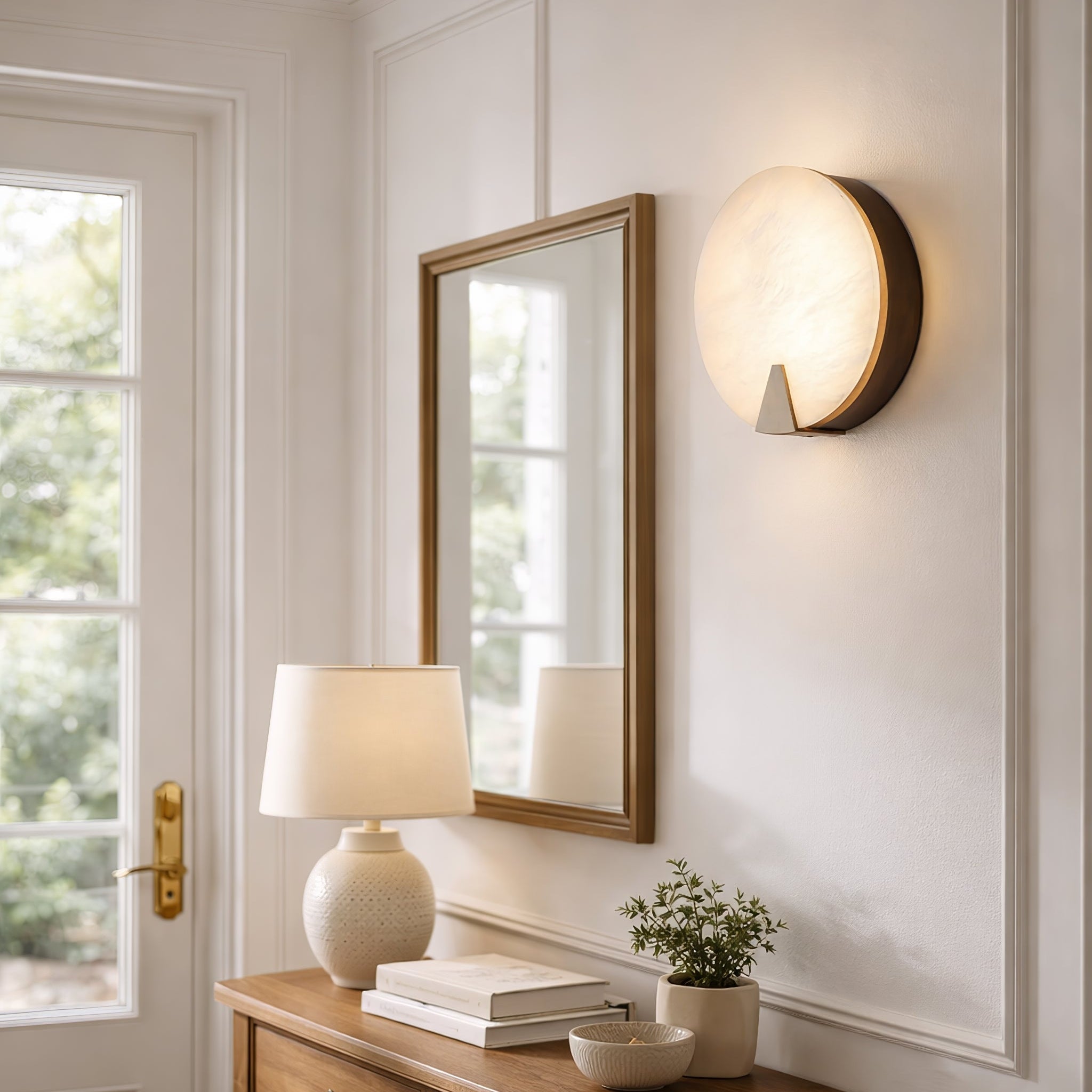 Albirira Halo Alabaster Wall Light