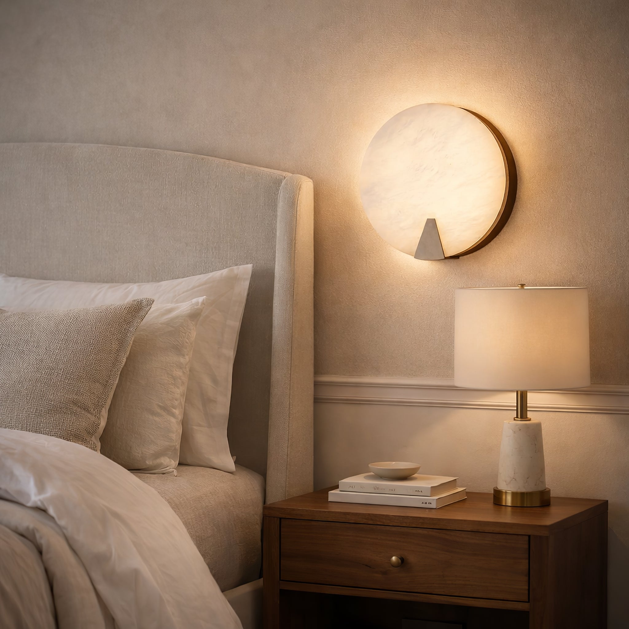 Albirira Halo Alabaster Wall Light