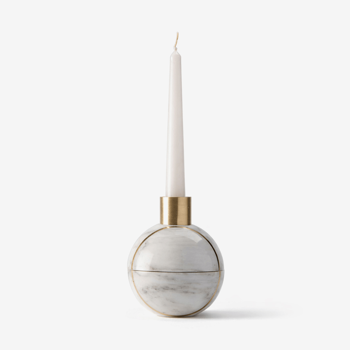 Axis Sphere Marble Candle Holder