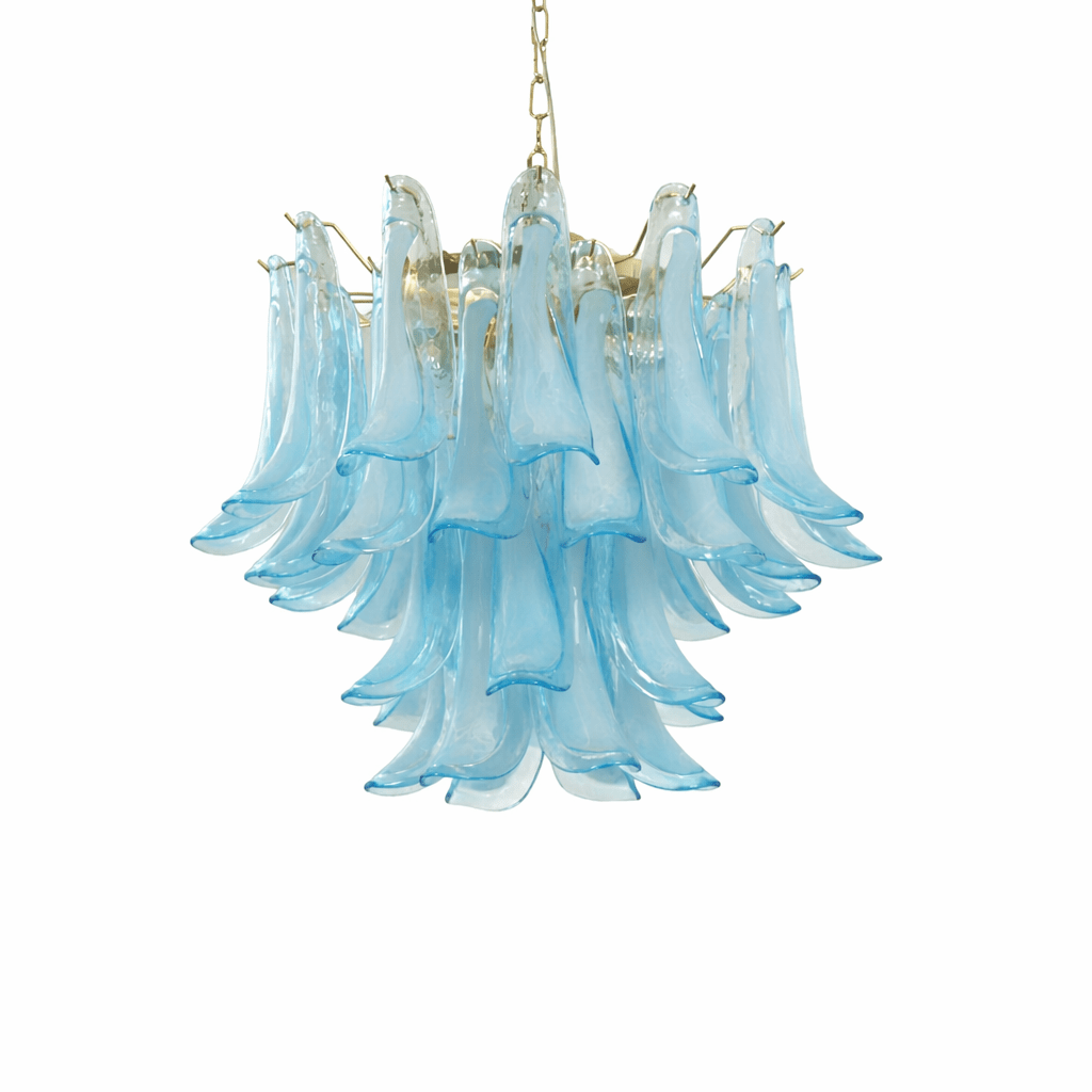Elio Azure Drift Glass Chandelier