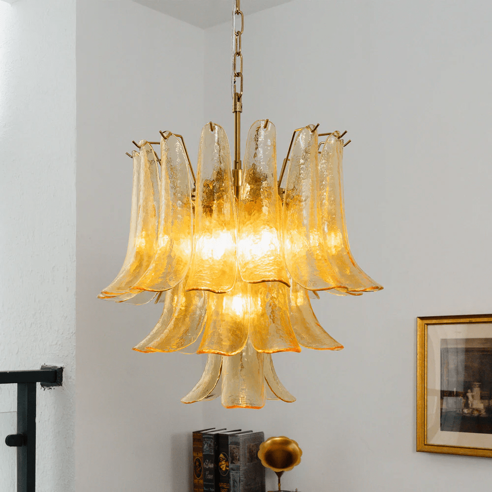 Riverora Amber Cascade Chandelier